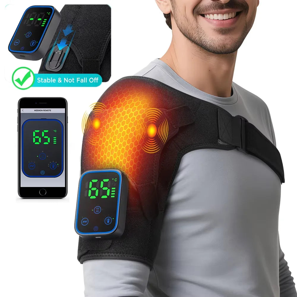 Cordless Heated Shoulder Wrap with Vibration Massage