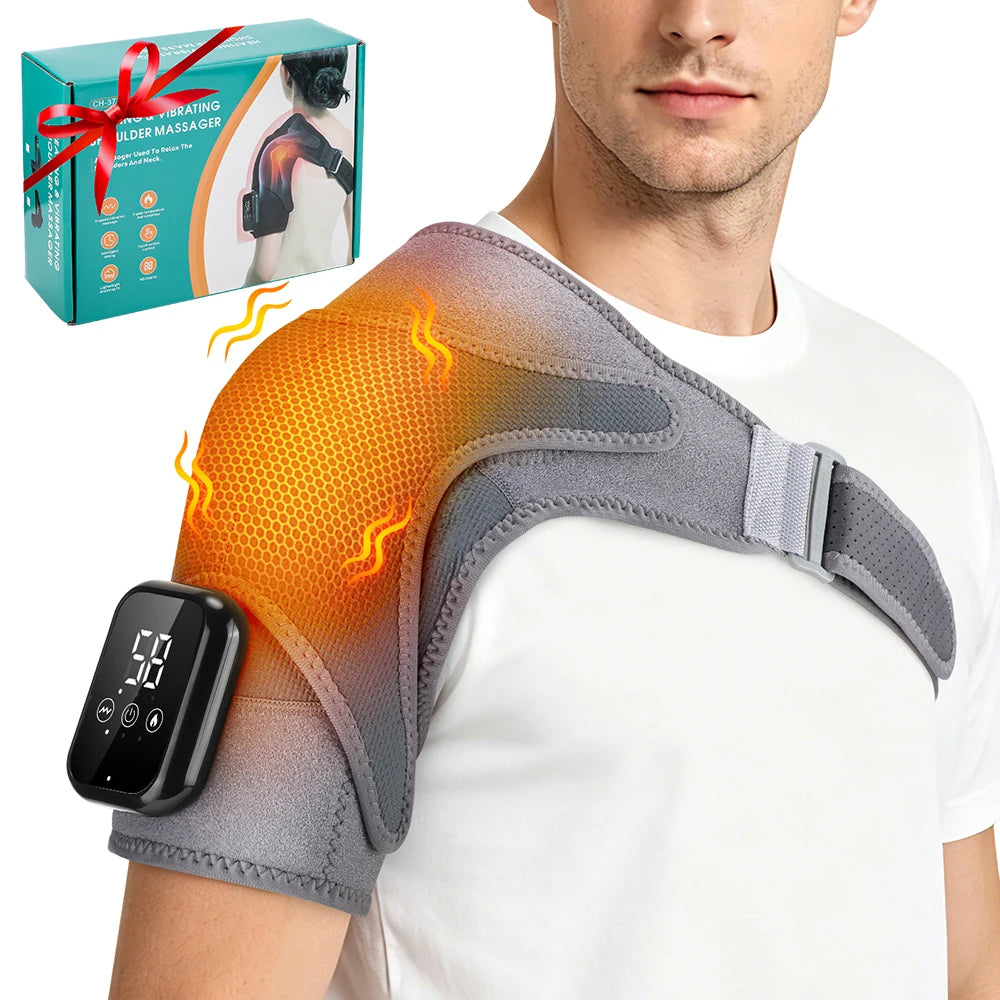 Cordless Heated Shoulder Wrap with Vibration Massage