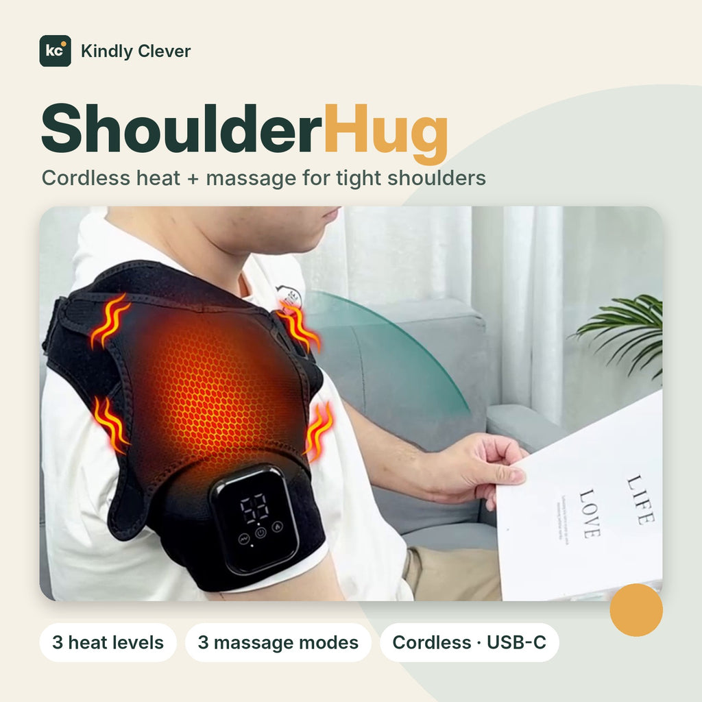 ShoulderHug Cordless Heated Shoulder Wrap with Massage